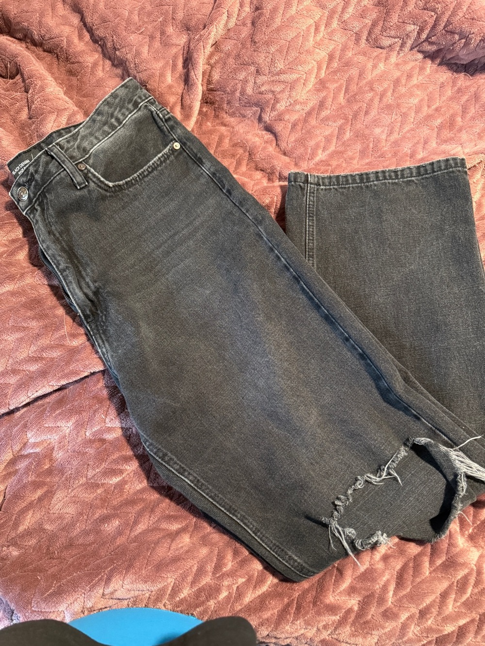 Women’s Just Black Denim High-Rise Disteessed Straight Leg Jeans
